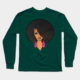 Beautiful Afro indian Women Sista Long Sleeve T-Shirt